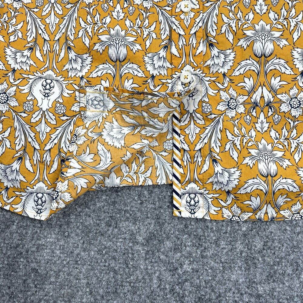 Talbots Top Womens Plus 3X Button Front Intricate Garden Print Flip Cuff Cotton - Picture 8 of 12